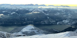Winter am Wolfgangsee - Blick von der Schafbergalm
