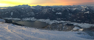 Sonnenuntergang im Winter von der Schafbergalm