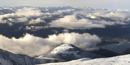 Im Winter am Wolfgangsee - Blick vom Schafberg